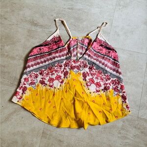 Free People Multicolor Floral Tank Top